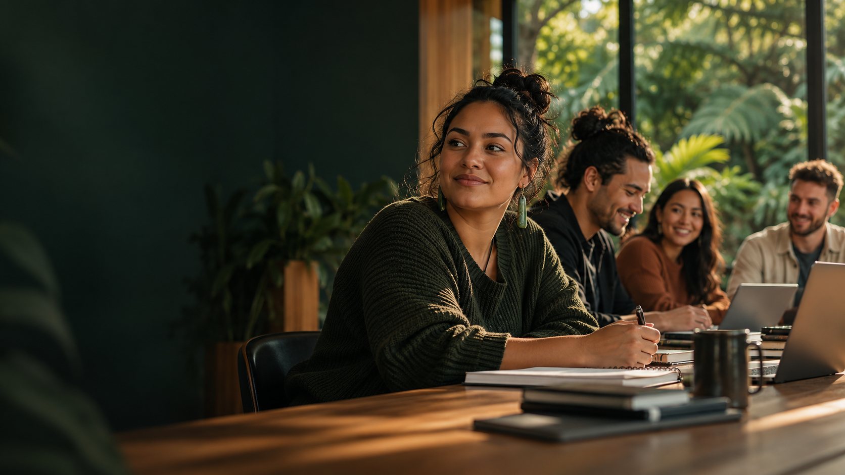 Illustrative image of adults learning together